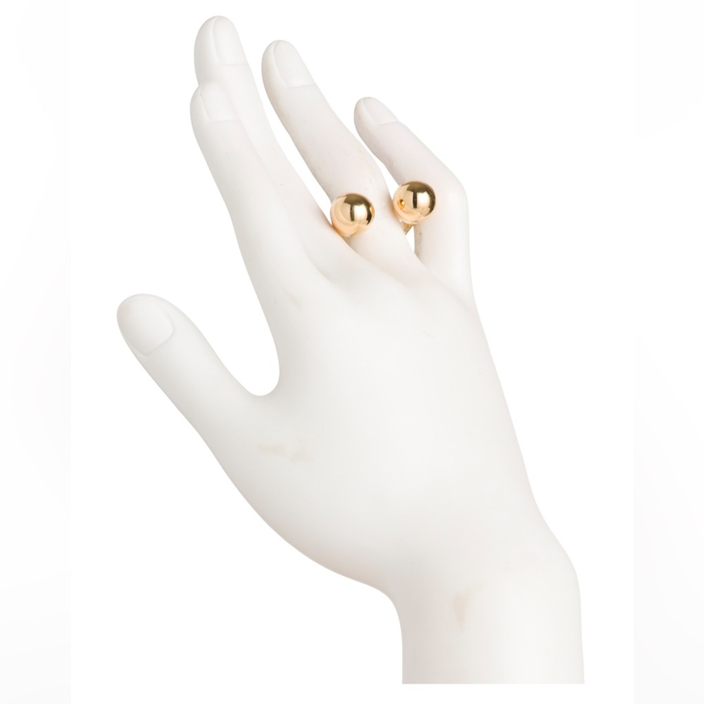 MILOR GOLD  14kt Gold Double Open Ball Ring
